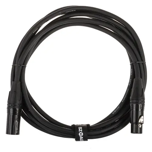 SZ-Audio XLRm - XLRf 3m Black